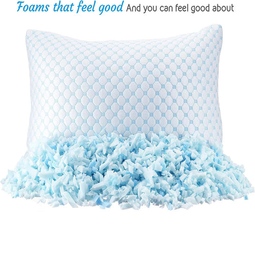 1 Pcs Cooling Pillow, Adjustable Loft Sleeping Pillow, Breathable Queen Pillow, Washable Removable Bed Pillow Cover, Soft Pillow