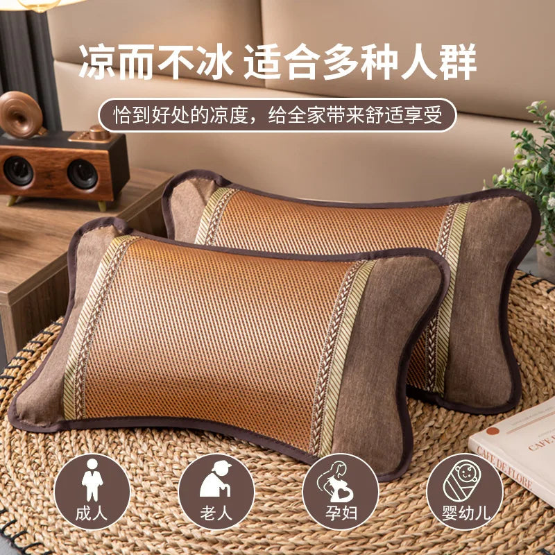 Summer Buckwheat Pillow Summer Ice Vine Pillow Core Adult Neck Protection and Sleep Aid Bamboo Pillow